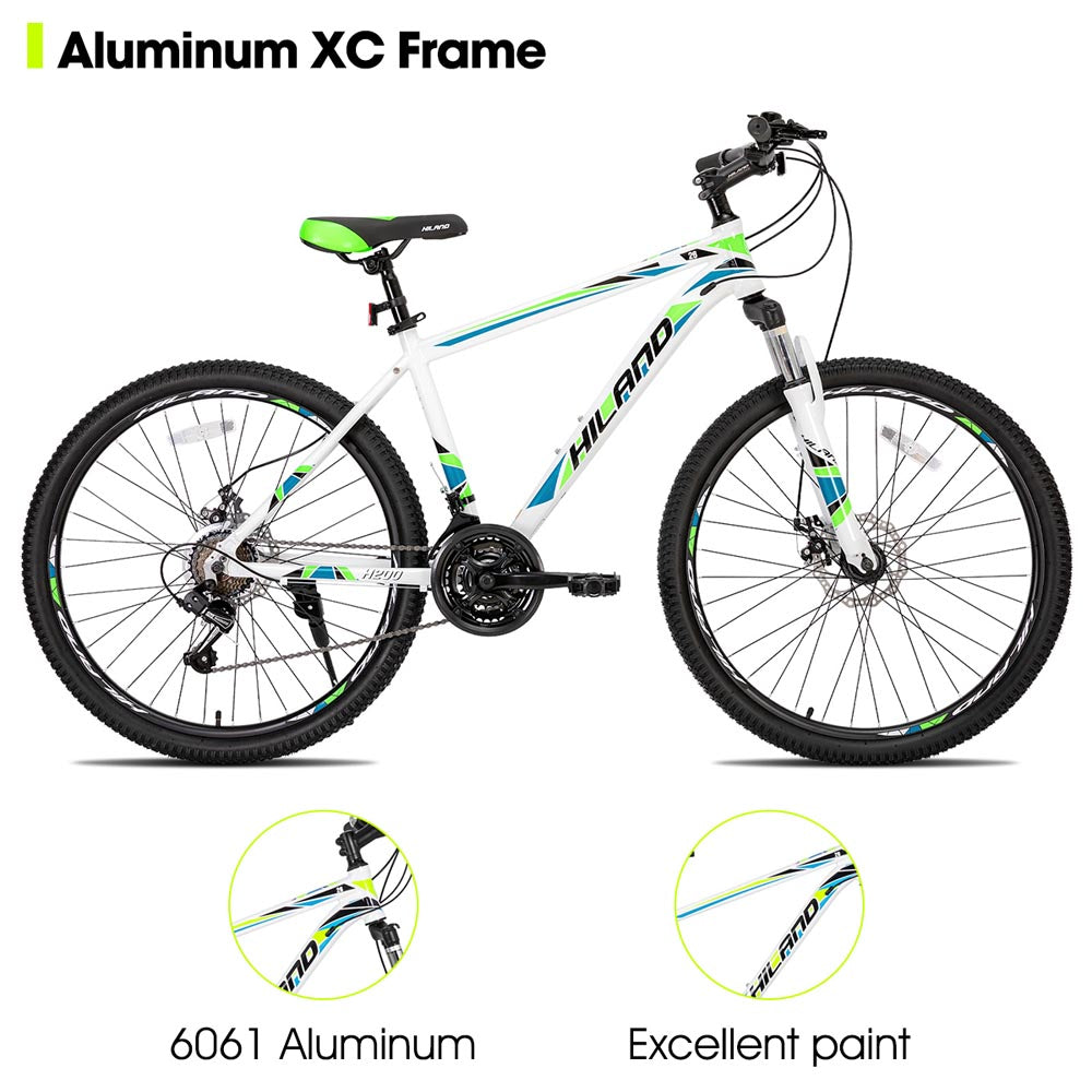 HILAND H200 | 26 Inch Mountain Bike 21 Speeds Drivetrain Aluminum Frame Disc-Brake