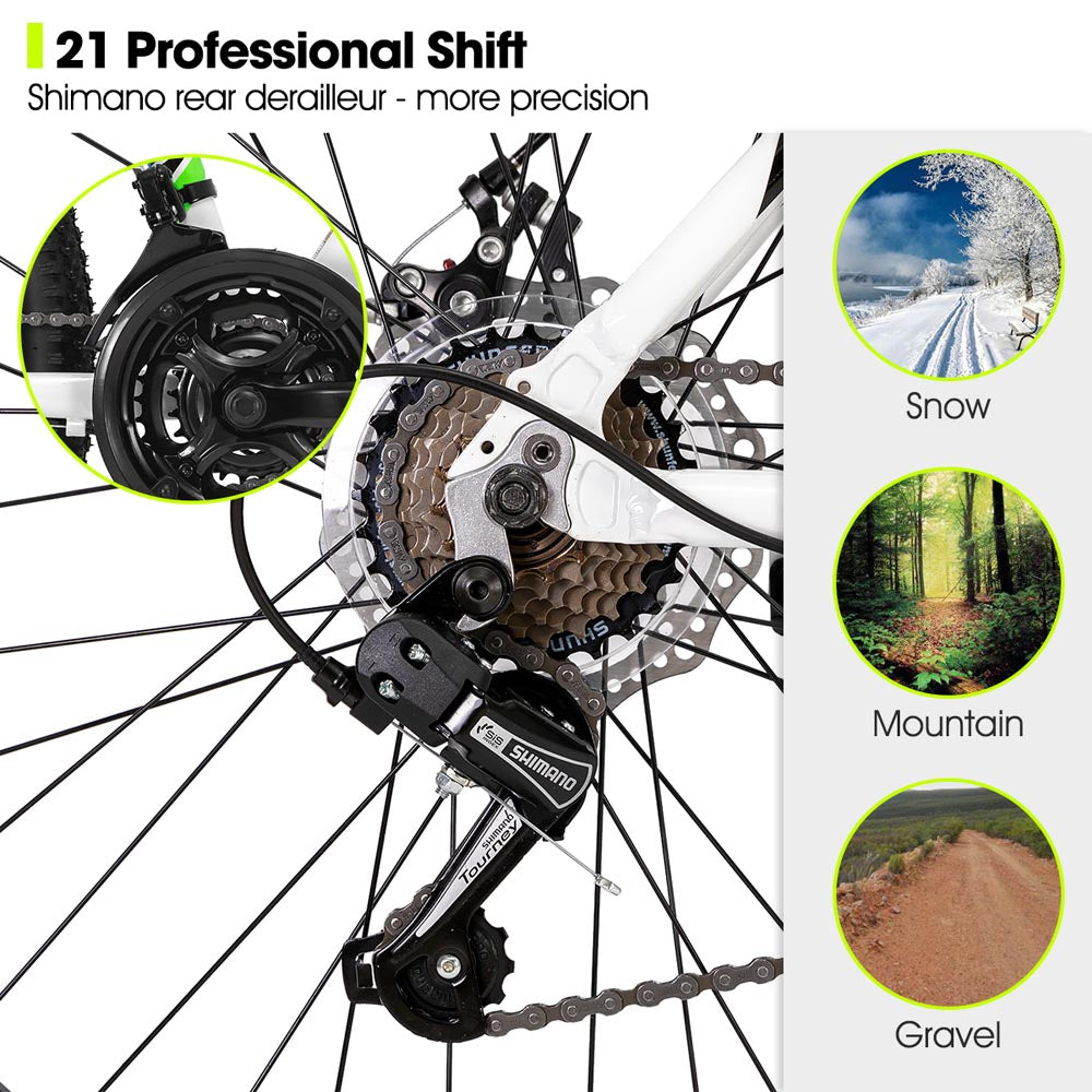 HILAND H200 | 26 Inch Mountain Bike 21 Speeds Drivetrain Aluminum Frame Disc-Brake