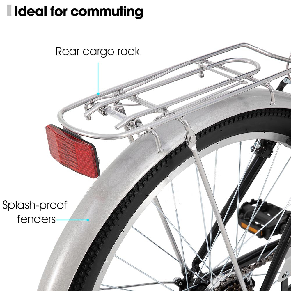 HILAND Flare 26 inch Complete Beach Cruiser City Bike for Adults
