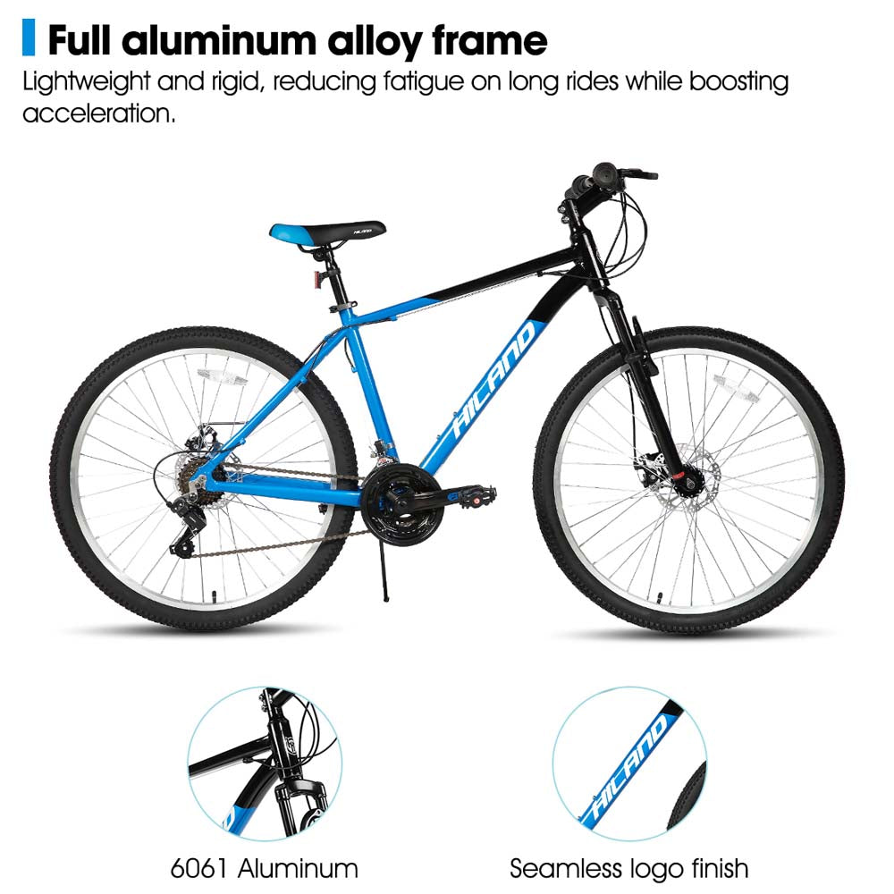 HILAND H200 | 26 27.5 inch Mountain Bike 18 Speeds , Suspension Fork, Aluminum Frame Disc-Brake for Men Women