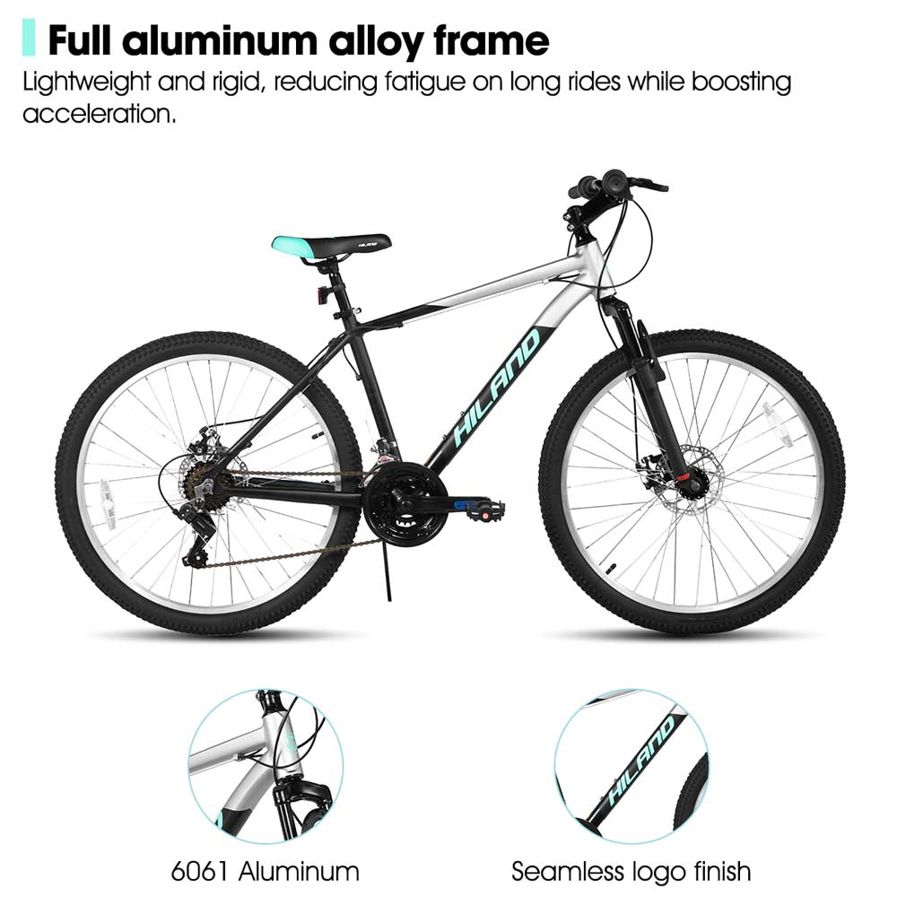 HILAND H200 | 26 27.5 inch Mountain Bike 18 Speeds , Suspension Fork, Aluminum Frame Disc-Brake for Men Women