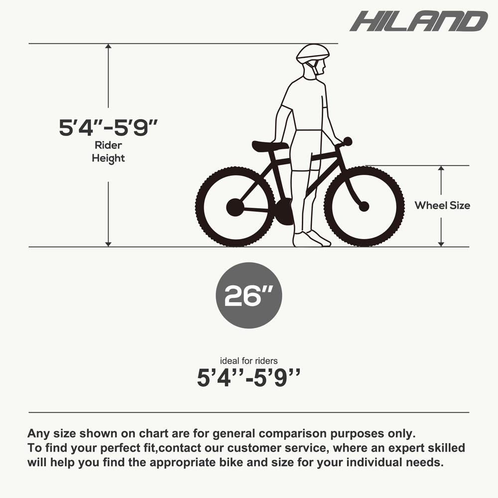 HILAND 26 Inch Mountain Bike for Mens and Womens with 21 Speeds