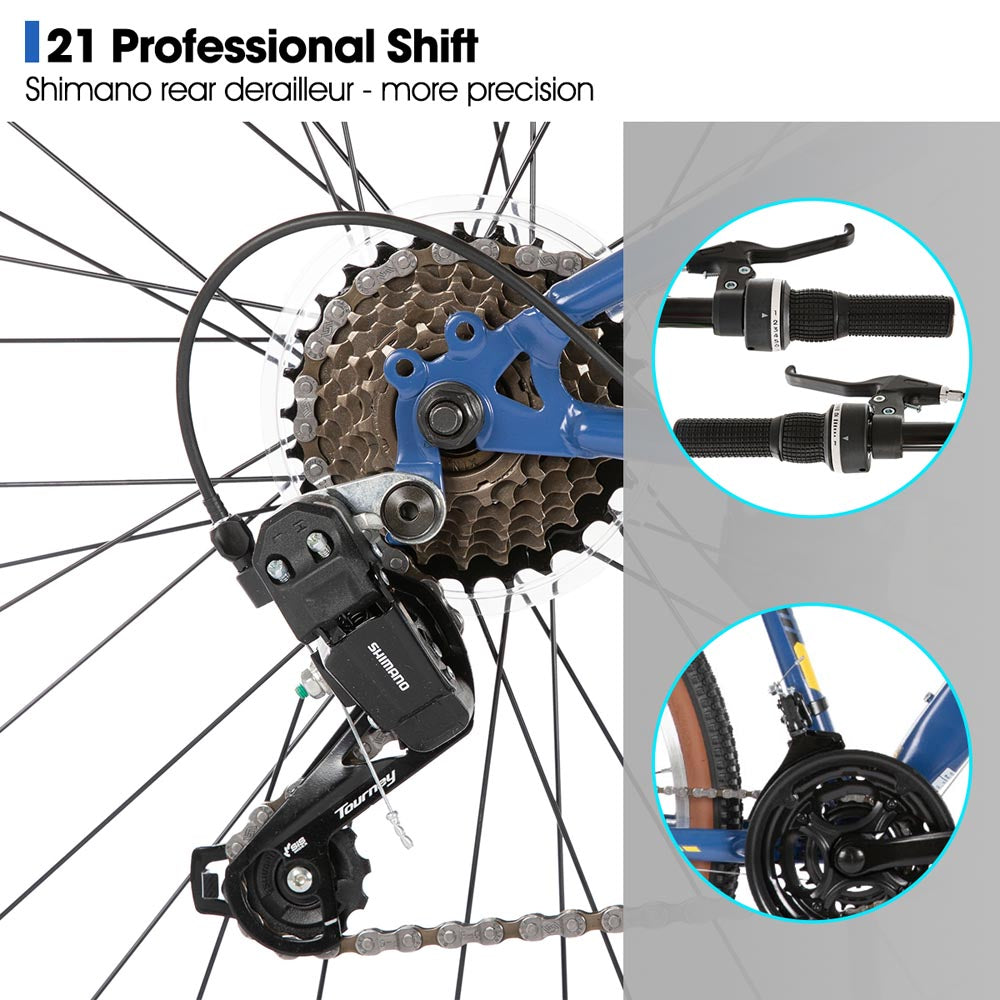 HILAND 26 Inch Mountain Bike for Mens and Womens with 21 Speeds