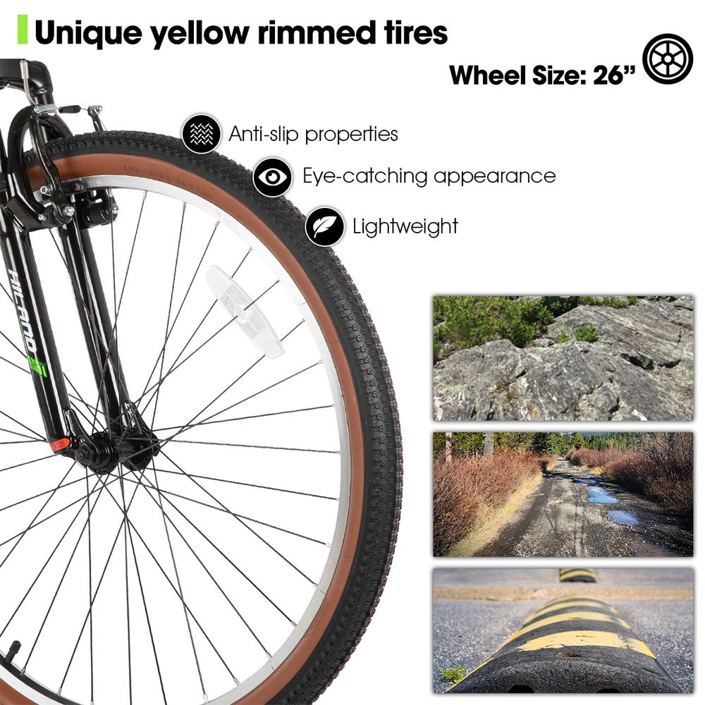 HILAND 26 Inch Mountain Bike for Mens and Womens with 21 Speeds