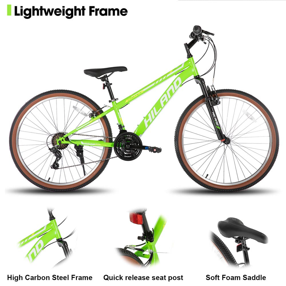 HILAND 26 Inch Mountain Bike for Mens and Womens with 21 Speeds