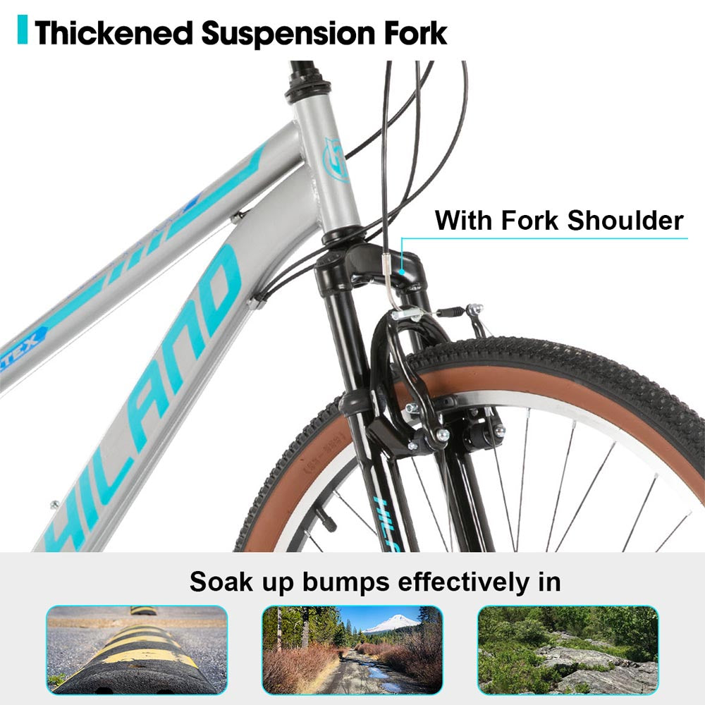 HILAND 26 Inch Mountain Bike for Mens and Womens with 21 Speeds