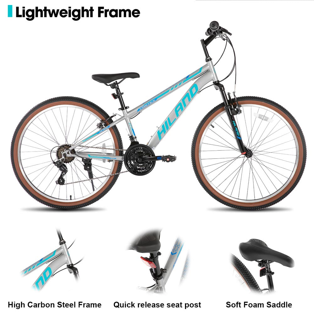 HILAND 26 Inch Mountain Bike for Mens and Womens with 21 Speeds
