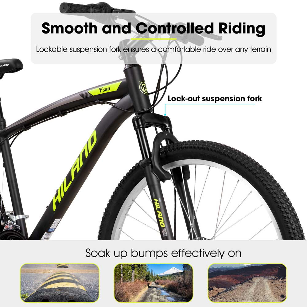 HILAND Ridge |26 Inch Mountain Bike 18 Speed Mountain Bicycle with Dual Disc Brake
