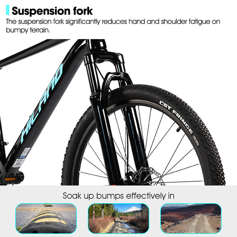 HILAND ZEAL 26 Inch Mens and Womens Mountain Bike 21 Speed Mountain Bicycle