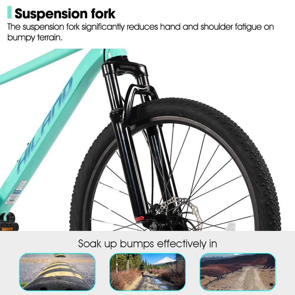 HILAND ZEAL 26 Inch Mens and Womens Mountain Bike 21 Speed Mountain Bicycle
