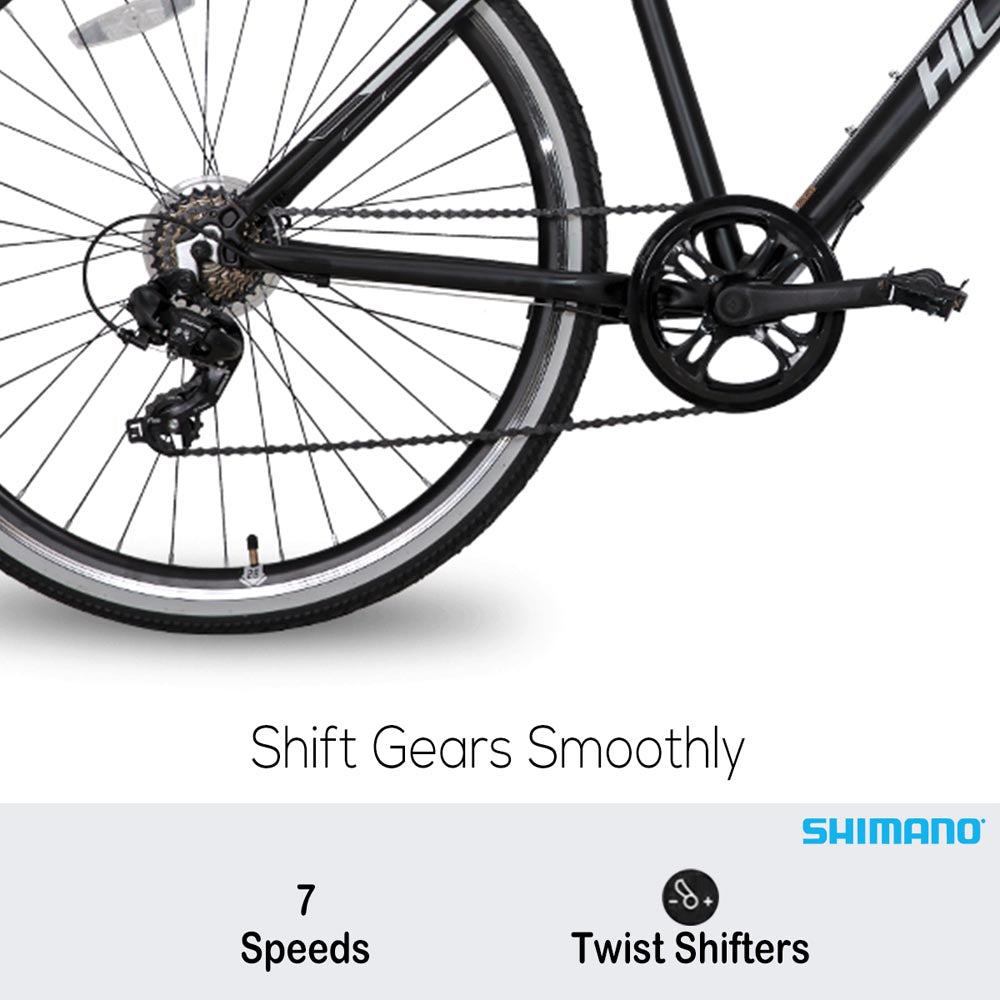 Hiland Flow 700C Wheels Hybrid Bike for Mens and Womens Urban Commuter Bike