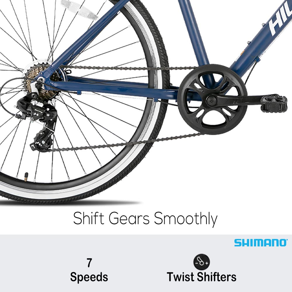 Hiland Flow 700C Wheels Hybrid Bike for Mens and Womens Urban Commuter Bike