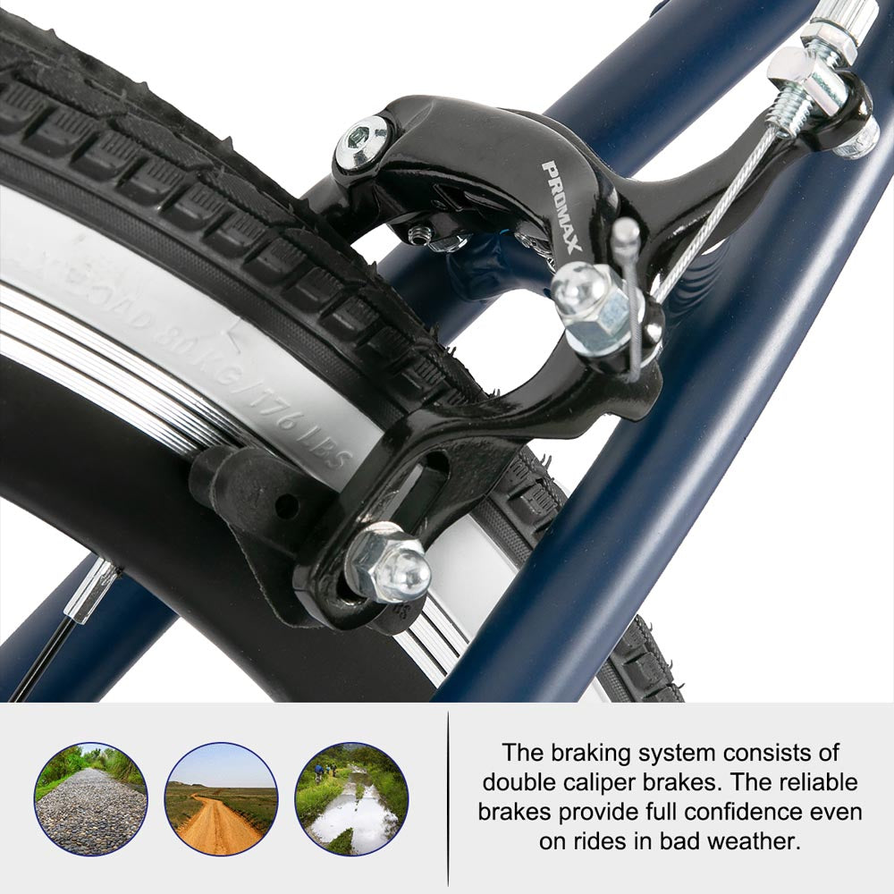 Hiland Flow 700C Wheels Hybrid Bike for Mens and Womens Urban Commuter Bike