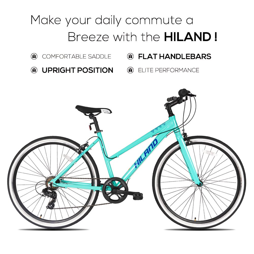 Hiland Flow 700C Wheels Hybrid Bike for Mens and Womens Urban Commuter Bike
