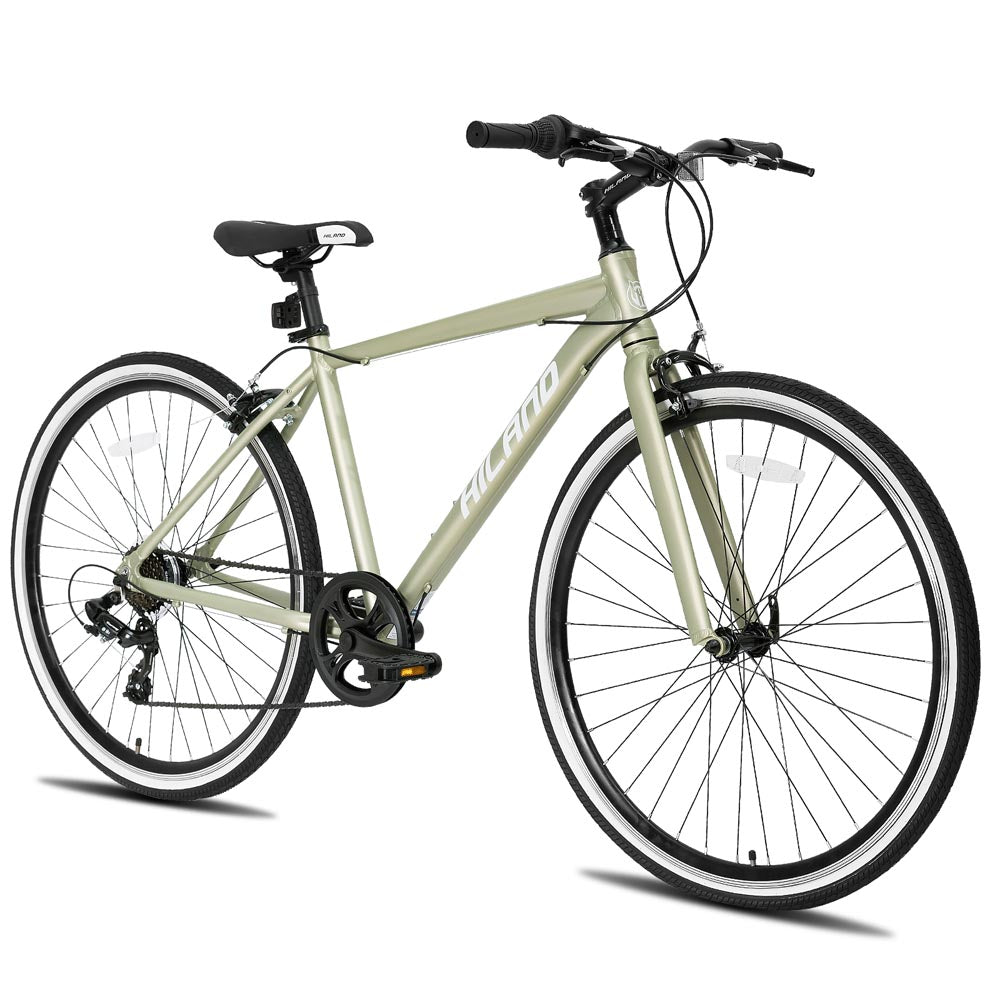 Hiland Flow 700C Wheels Hybrid Bike for Mens and Womens Urban Commuter Bike