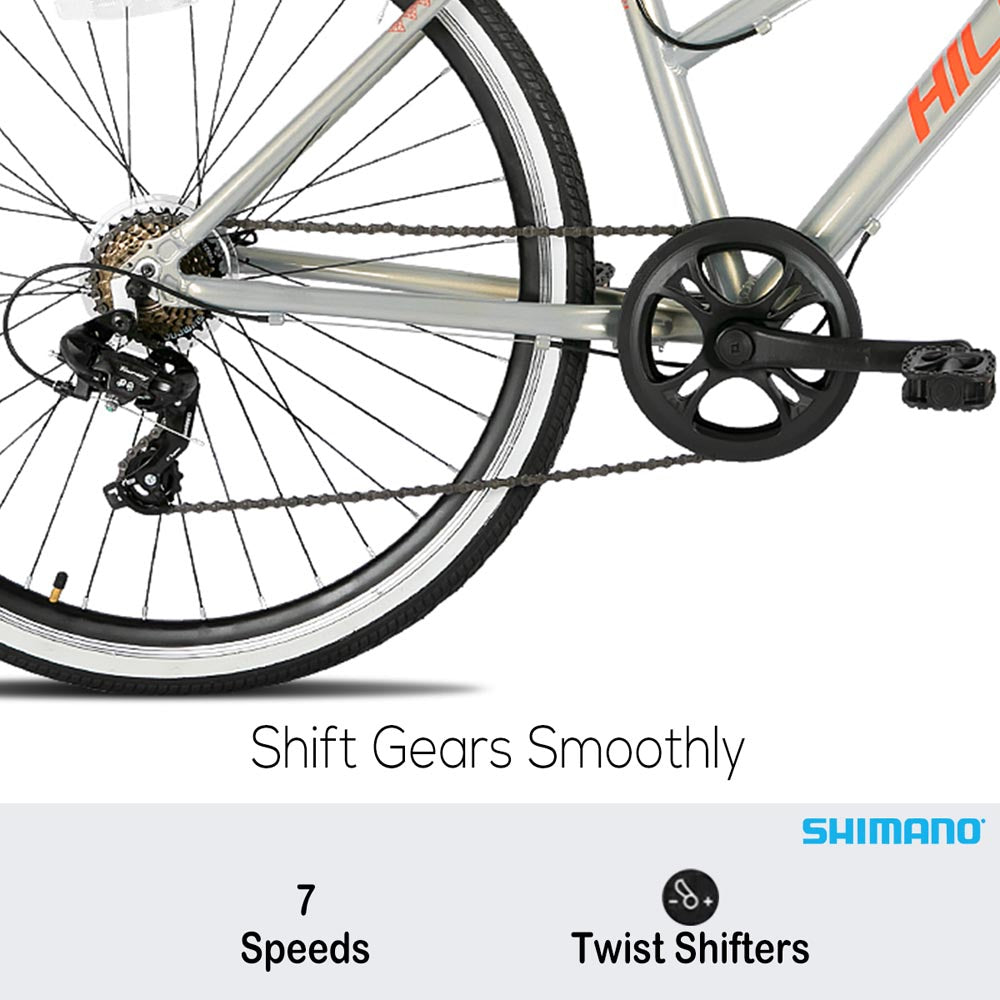 Hiland Flow 700C Wheels Hybrid Bike for Mens and Womens Urban Commuter Bike