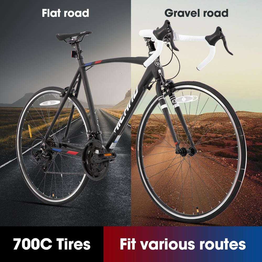 HILAND Alliance 1.0 | 700C Road Bike, 14 Speeds Sport Bike, Light Weight Aluminum Frame