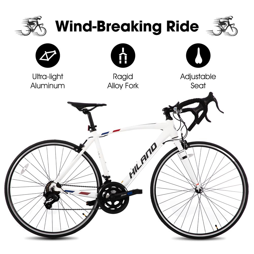 HILAND Alliance 1.0 | 700C Road Bike, 14 Speeds Sport Bike, Light Weight Aluminum Frame