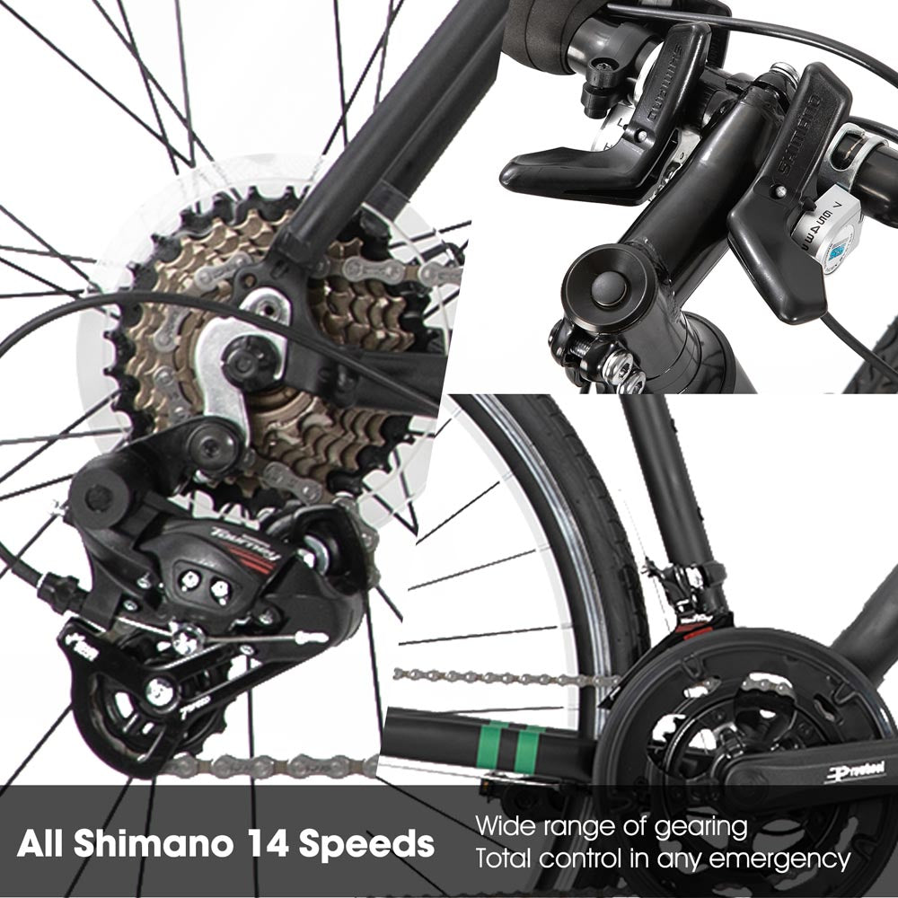 HILAND Daring | 700c Road Bike 14 Speed Aluminum Frame Racing Bike
