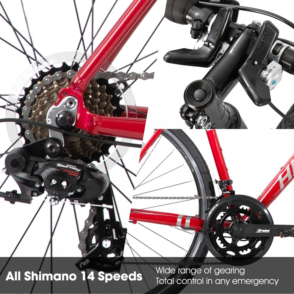 HILAND Daring | 700c Road Bike 14 Speed Aluminum Frame Racing Bike